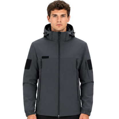 Men's Softshell Jacket - Removable Hood - Fleece Lined