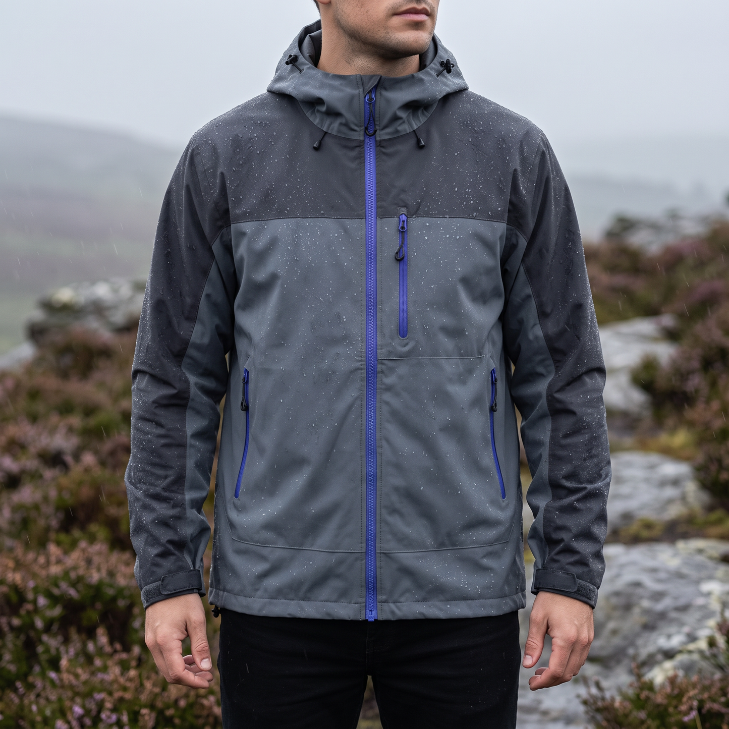 Regenjacke Unisex - Wasserdicht & Winddicht - Verstellbare Kapuze