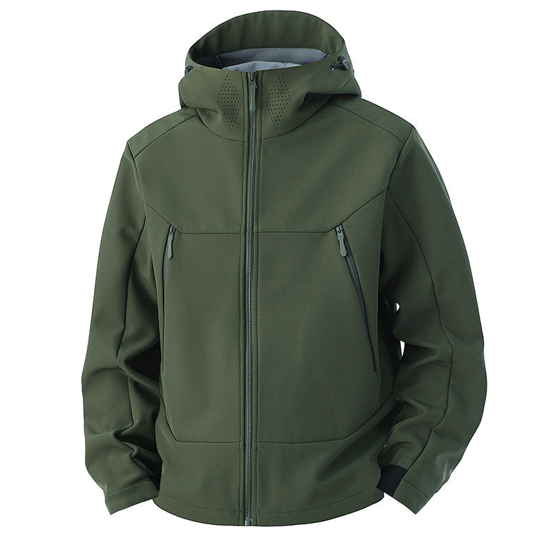 Men's Softshell Jacket - Fleece Lined & Windproof - Water-Repellent Shell