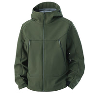 Men's Softshell Jacket - Fleece Lined & Windproof - Water-Repellent Shell