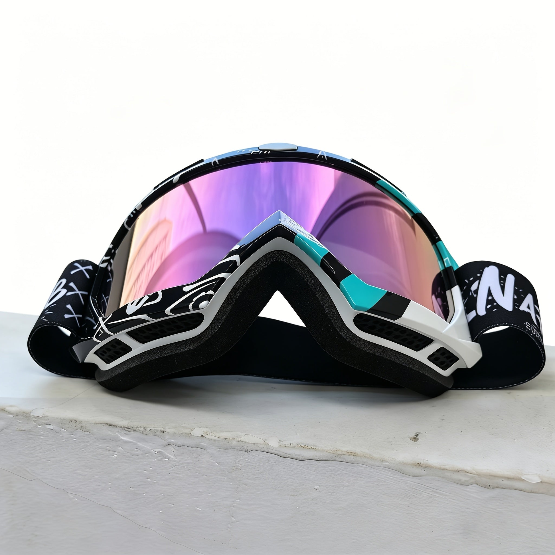 mirrored ski goggles