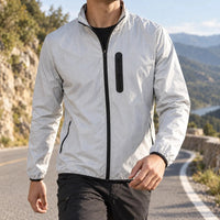 Reflective Running Jacket for Men - Windproof Cycling Jacket - Mesh-Lined