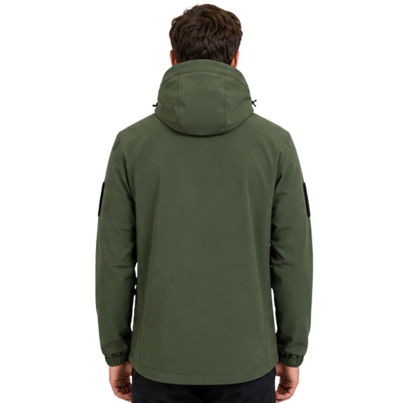 Men's Softshell Jacket - Removable Hood - Fleece Lined