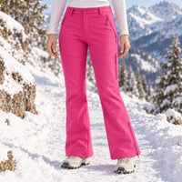 Women's Snow Pants - Fleece-Lined Softshell Ski Pants - Water-Repellent
