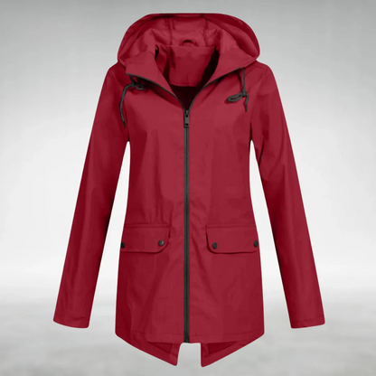 Women's Rain Jacket - Waterproof & Windproof - Adjustable Hood