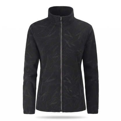 Übergangsjacke Damen - Weiches Fleece mit Stehkragen - Zwei Reißverschlusstaschen