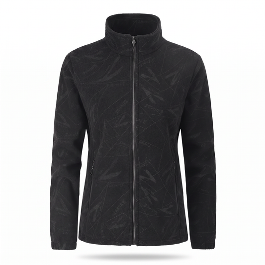 Übergangsjacke Damen - Weiches Fleece mit Stehkragen - Zwei Reißverschlusstaschen