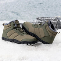 Waterproof Winter Barefoot Shoes - Fleece Lined High-Tops - Non-Slip
