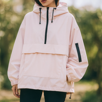 Waterproof Rain Jacket Unisex - Hooded Anorak Parka - Windproof
