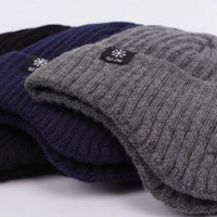 Winter Beanie with Ear Flaps - Plush Lined Ribbed Knit Hat for Men & Women