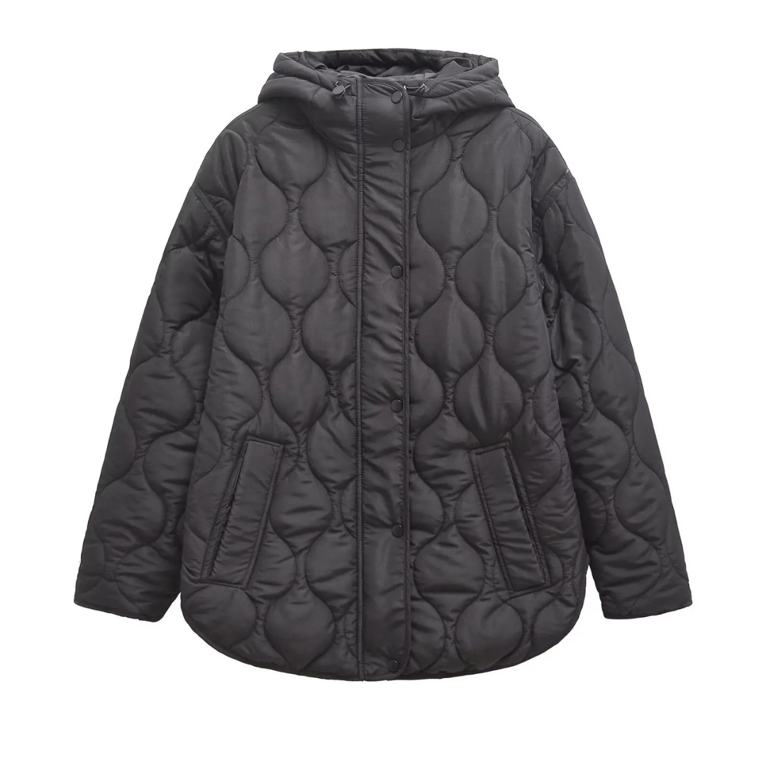 Women's Winter Coat - Waterproof & Windproof - Hooded Quilted Design
