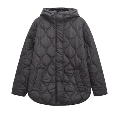 Women's Winter Coat - Waterproof & Windproof - Hooded Quilted Design