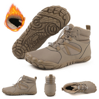 Winter Barefoot Boots - High-Top Fleece Lined - Waterproof Non-Slip Sole
