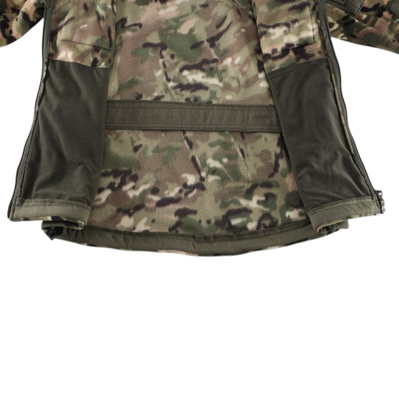 Men's Fleece Jacket - Hooded Tactical Softshell - Camo & Solid Colors