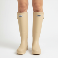 Women's Rain Boots - Knee-High & Waterproof - Non-Slip Sole