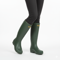 Women's Rain Boots - Knee-High & Waterproof - Non-Slip Sole
