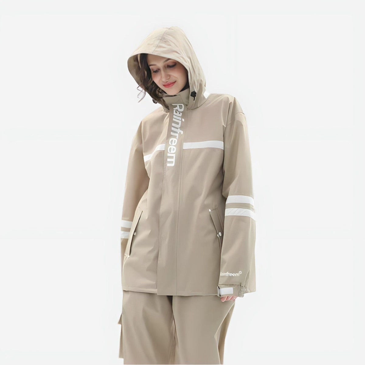 Women's Rain Suit - Waterproof 2-Piece Set - Reflective Trim