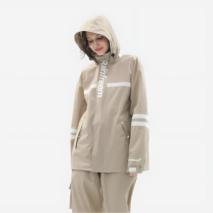 Women's Rain Suit - Waterproof 2-Piece Set - Reflective Trim