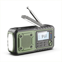 Emergency Wind Up Radio - Hand Crank & Solar - 5000mAh Power Bank & Torch