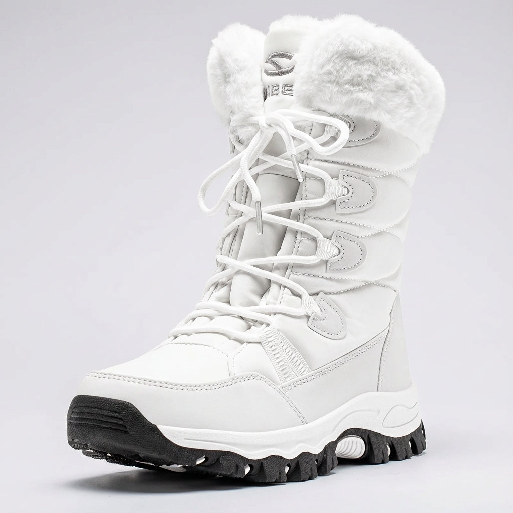 Schneestiefel Damen Knöchelhoch Wasserdicht & Isoliert Schnürung