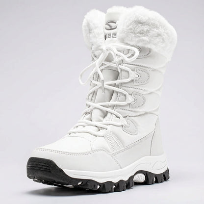 Schneestiefel Damen Knöchelhoch Wasserdicht & Isoliert Schnürung