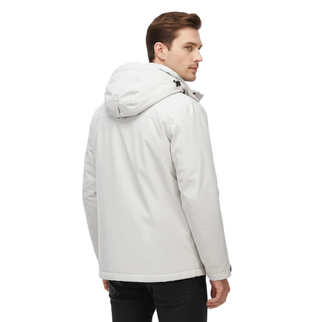 Men's Waterproof Jacket - Fleece-Lined & Windproof