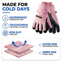Ski Gloves - Waterproof - Touchscreen Compatible