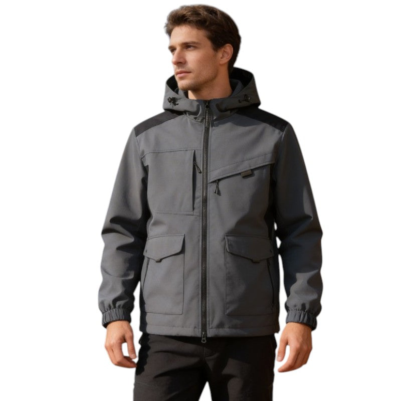 Men's Rain Jacket - 8,000mm Waterproof & Packable - Adjustable Hood