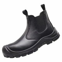Men's Work Boots - Safety Toe & Puncture-Proof Sole - Easy Slip-On