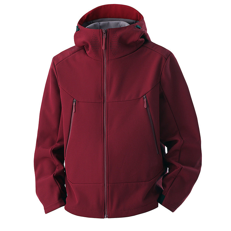 Men's Softshell Jacket - Fleece Lined & Windproof - Water-Repellent Shell