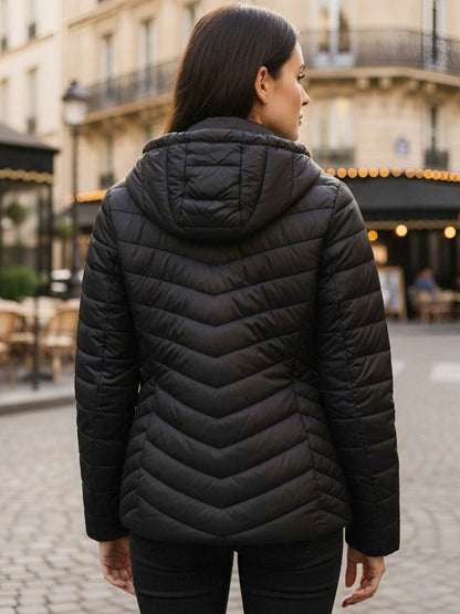 Steppjacke Damen - Verstellbare Kapuze - Leicht Wattiert