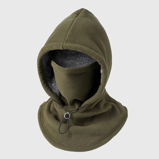 Fleece Balaclava Hood - 3-in-1 Face Cover & Neck Warmer - Plush Lined