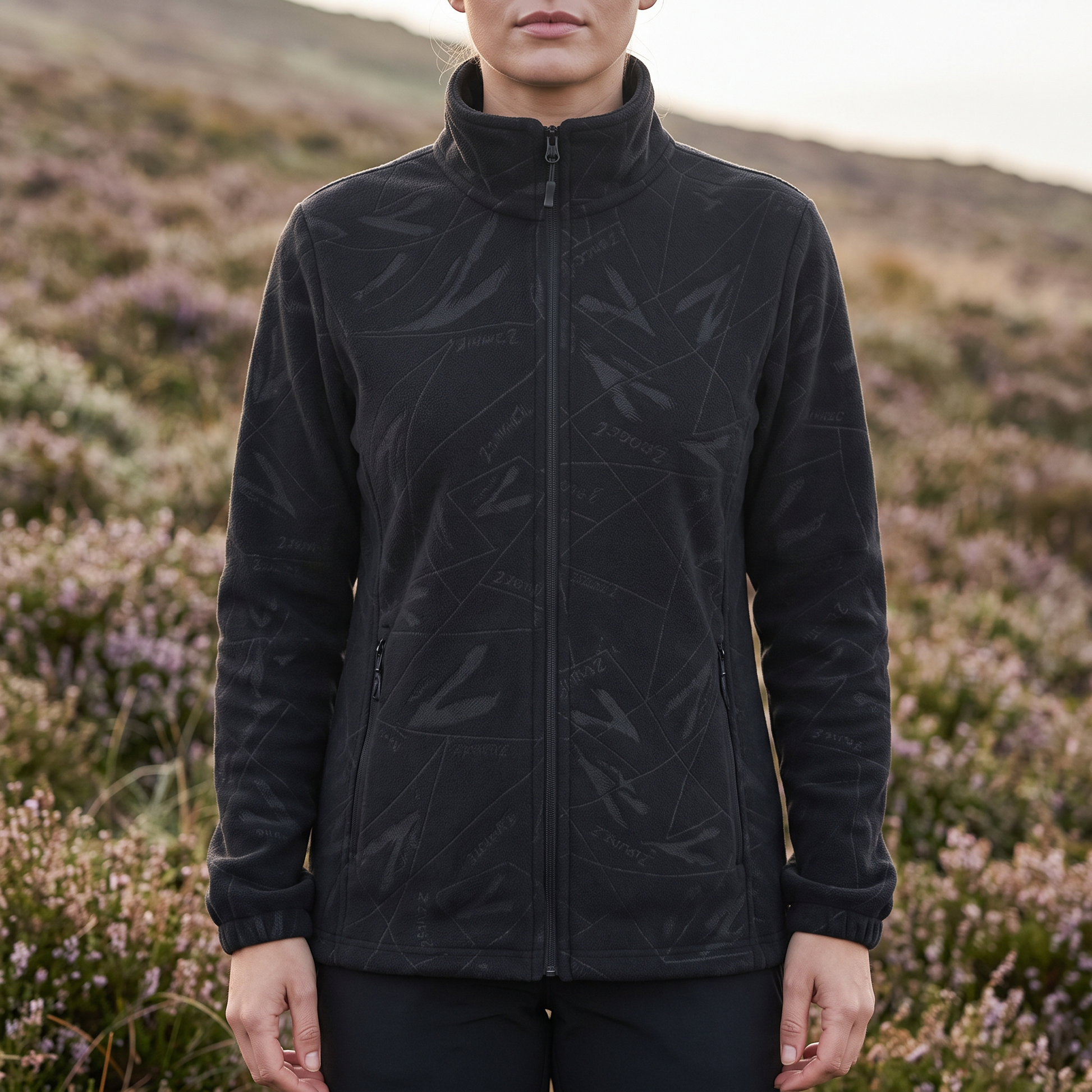 Übergangsjacke Damen - Weiches Fleece mit Stehkragen - Zwei Reißverschlusstaschen