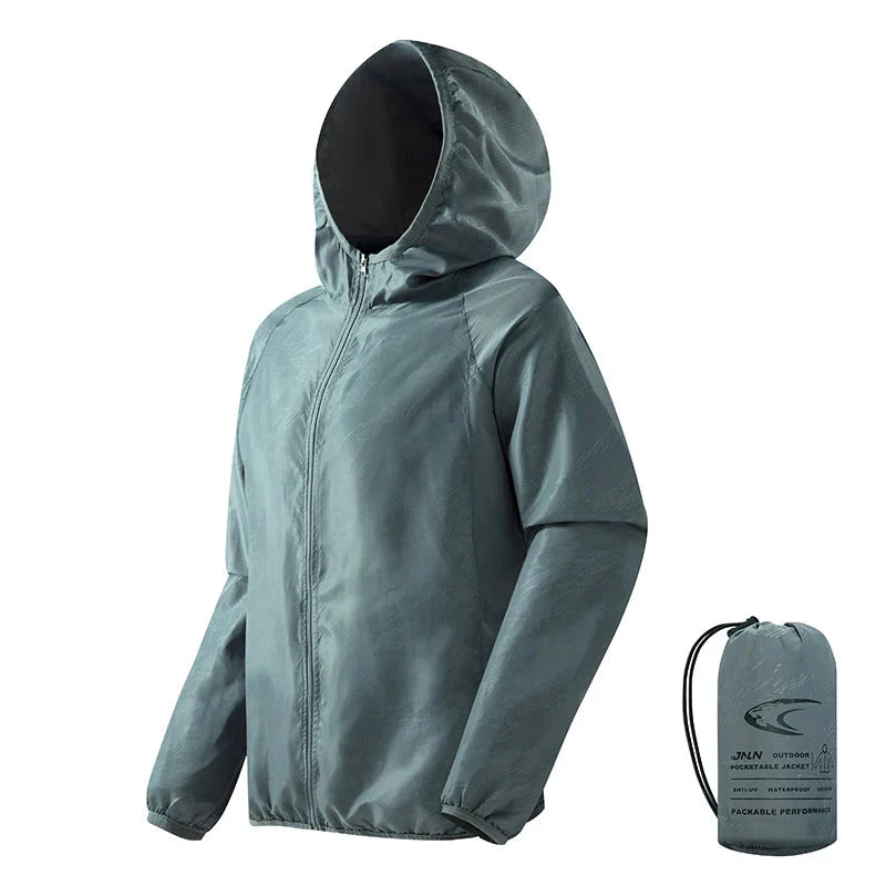 Windbreaker Jacket - Lightweight & Water-Repellent - Packs Into Its Own Pouch