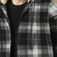 Men's Flannel Jacket - Sherpa Lined & Windproof - Hooded