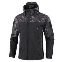 Men's Softshell Jacket - Fleece-Lined & Windproof - Tactical Multi-Pocket Design