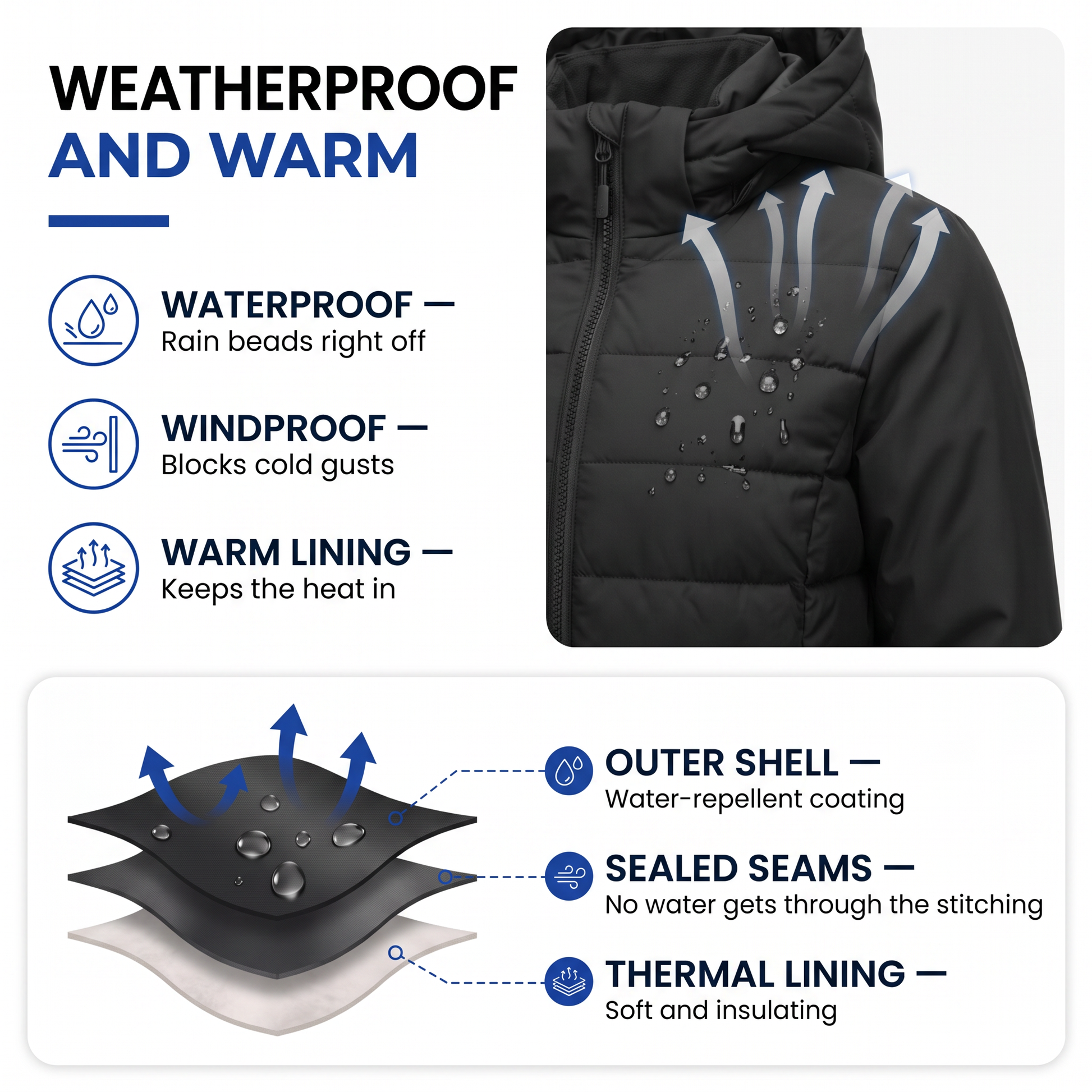 womens puffer jacket - view 3