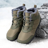 Waterproof Winter Barefoot Shoes - Fleece Lined High-Tops - Non-Slip