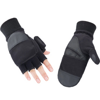2-in-1 Flip-Top Mittens - Fingerless Base - Fleece Lined
