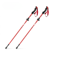 Trekking Poles Set - Folding Aluminum Hiking Pole - Tungsten Tip