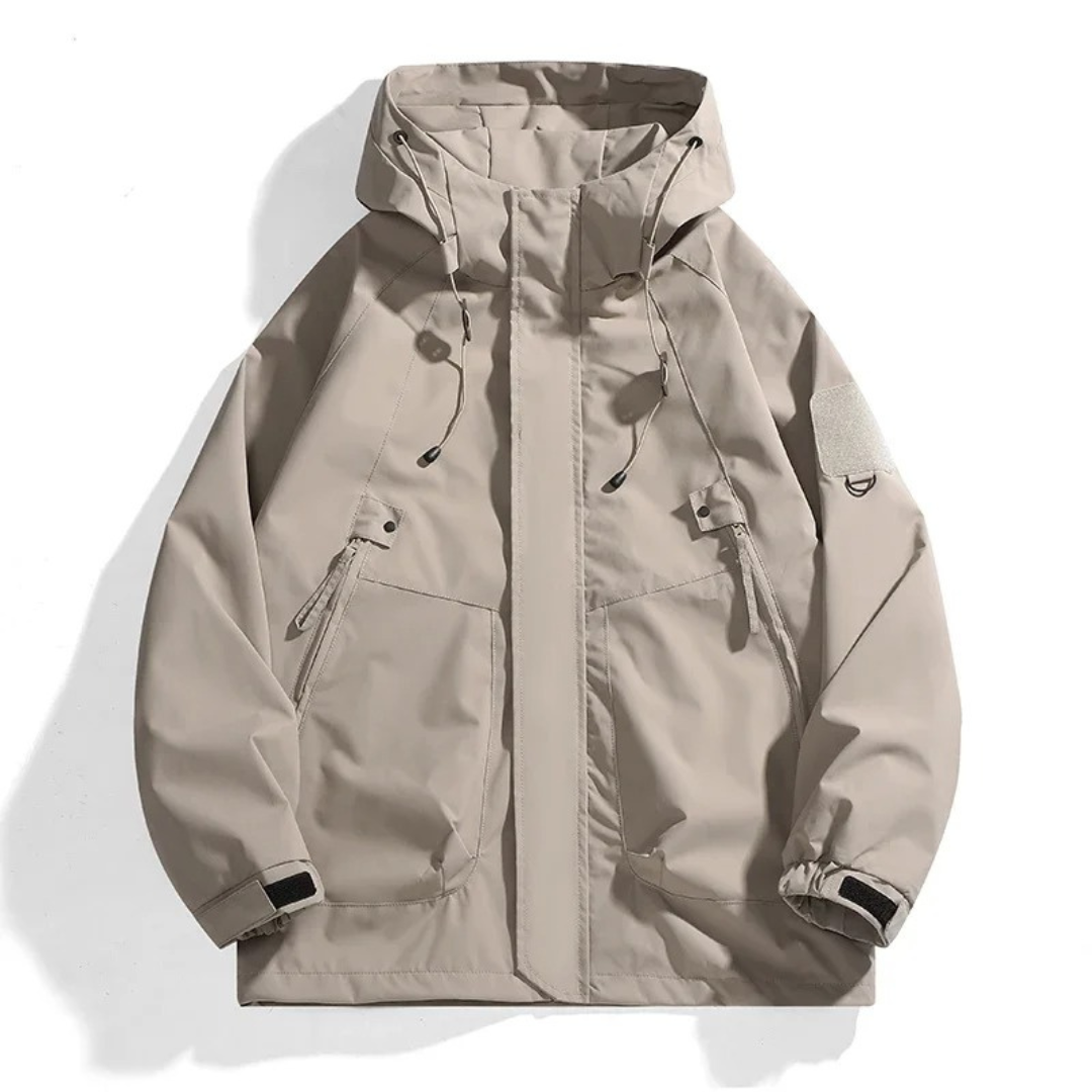 Waterproof Rain Jacket - Unisex Windbreaker with Hood