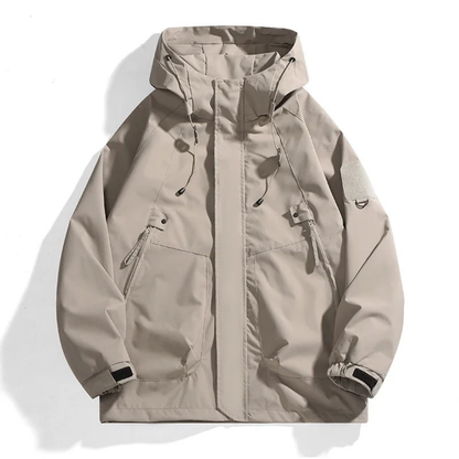 Waterproof Rain Jacket - Unisex Windbreaker with Hood