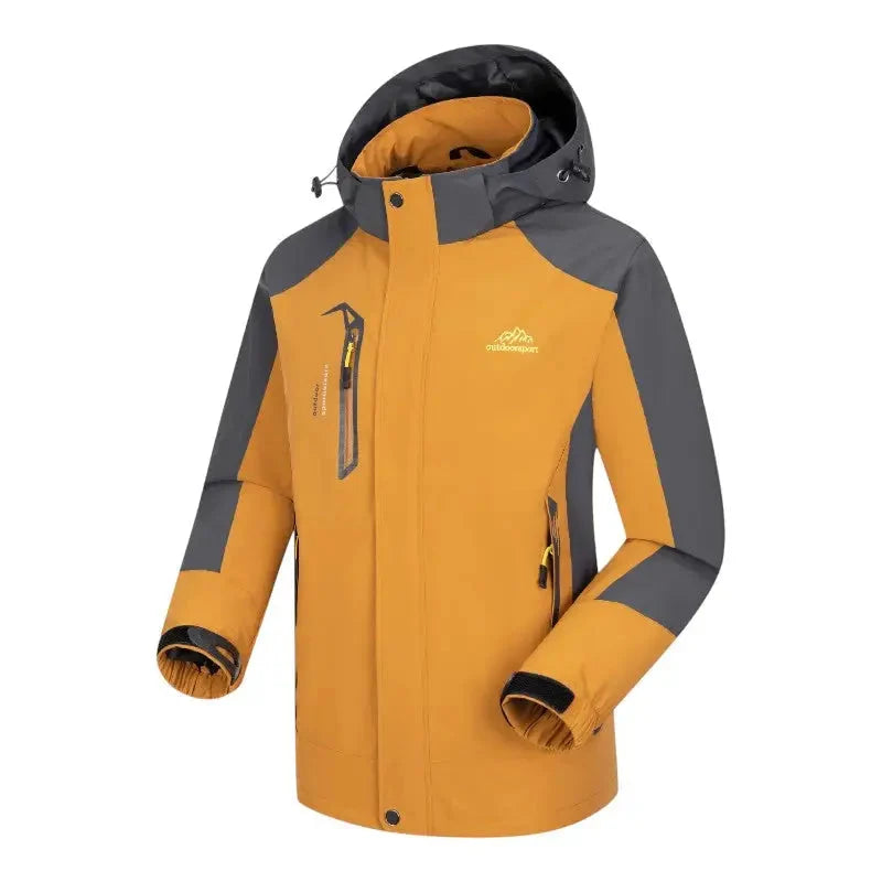 Men's Rain Jacket - Water-Repellent & Windproof - Detachable Hood