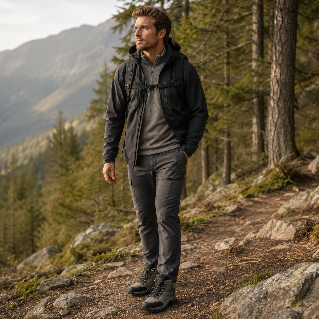 Men's Hiking Boots - Orthopedic Support - Water-Resistant & Non-Slip