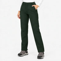 Women's Hiking Pants - Fleece-Lined Winter Pants - Water-Repellent Stretch