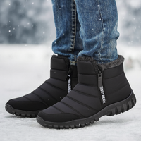 Men's Winter Boots - Waterproof & Side-Zip - Non-Slip Sole