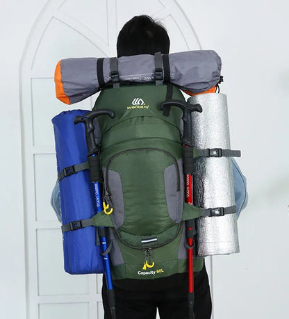 60L Outdoor Backpack – Waterproof - Nylon