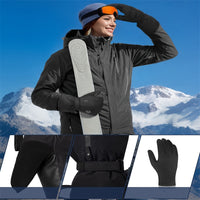 Waterproof Ski Gloves - Touchscreen - Adjustable Wrist Strap