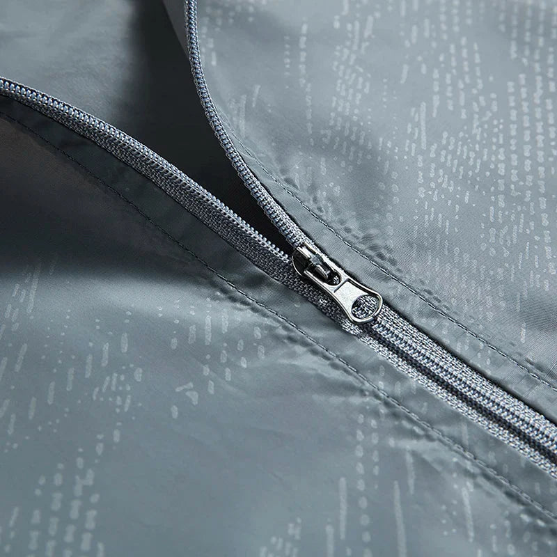 Men's Rain Jacket - Water-Repellent Packable Windbreaker - UPF 50 Sun Protection
