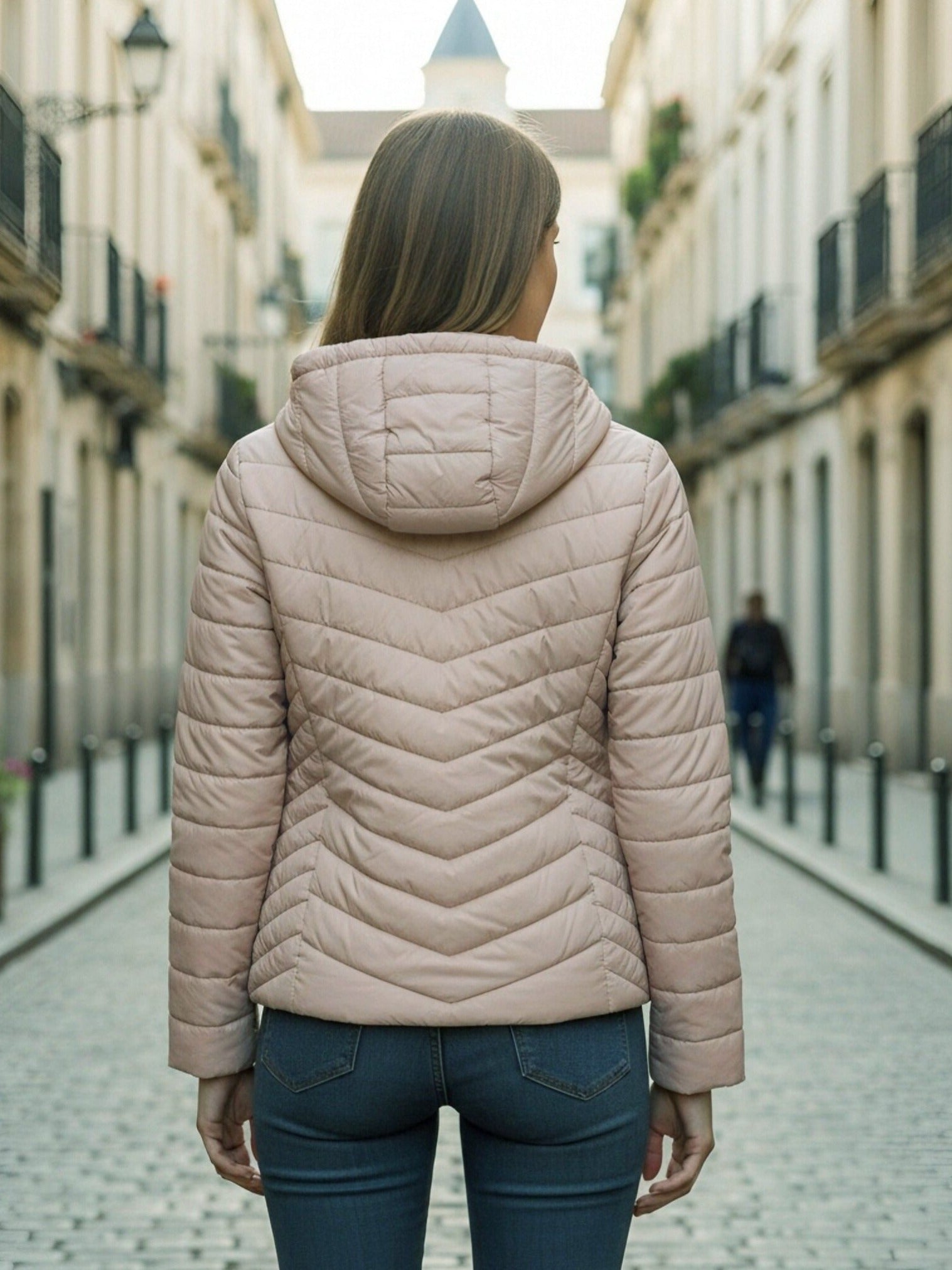 Steppjacke Damen - Verstellbare Kapuze - Leicht Wattiert